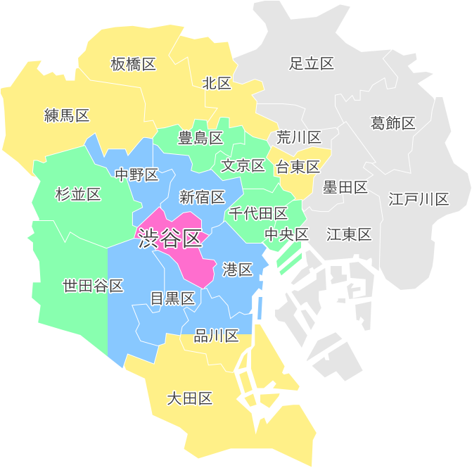 東京都23区の地図
